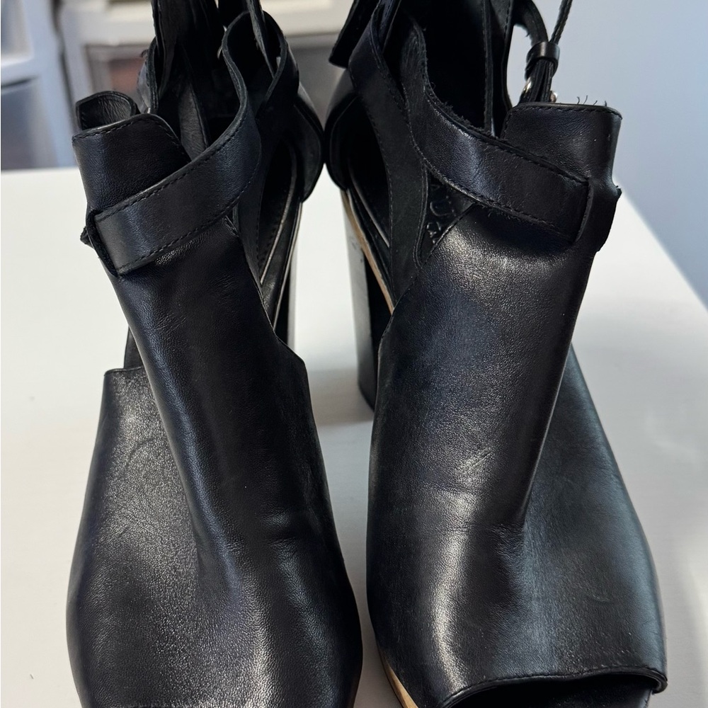 Polo by Ralph Lauren Black Heels with Ankle Strap